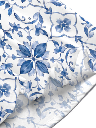 Floral Men's Pocket Short Sleeve Shirts