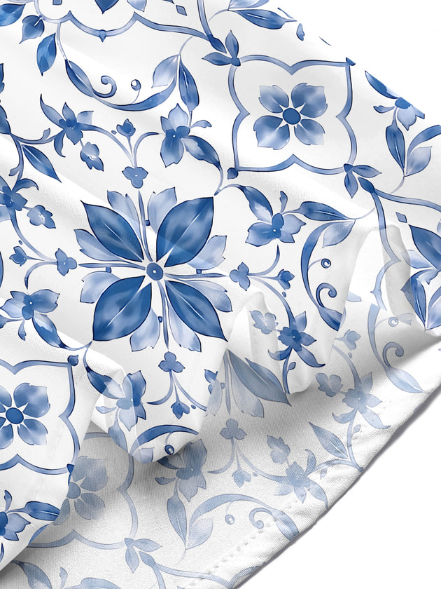 Floral Men's Pocket Short Sleeve Shirts