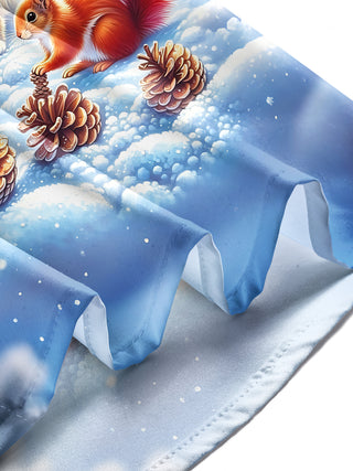 Adaychic Men's Graphic Winter Snow Scene Print Long Sleeve Shirt with Chest Pocket