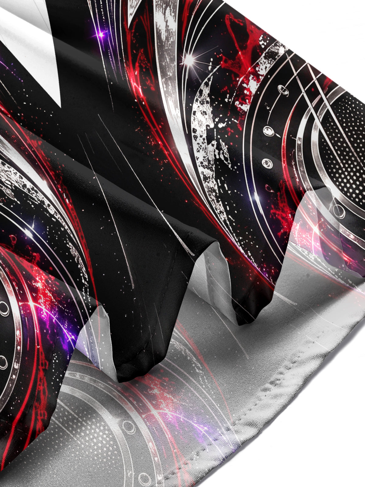 Adaychic Men's Abstract Lightning Bolts And Neon Sparks Print Long Sleeve Shirt with Chest Pocket