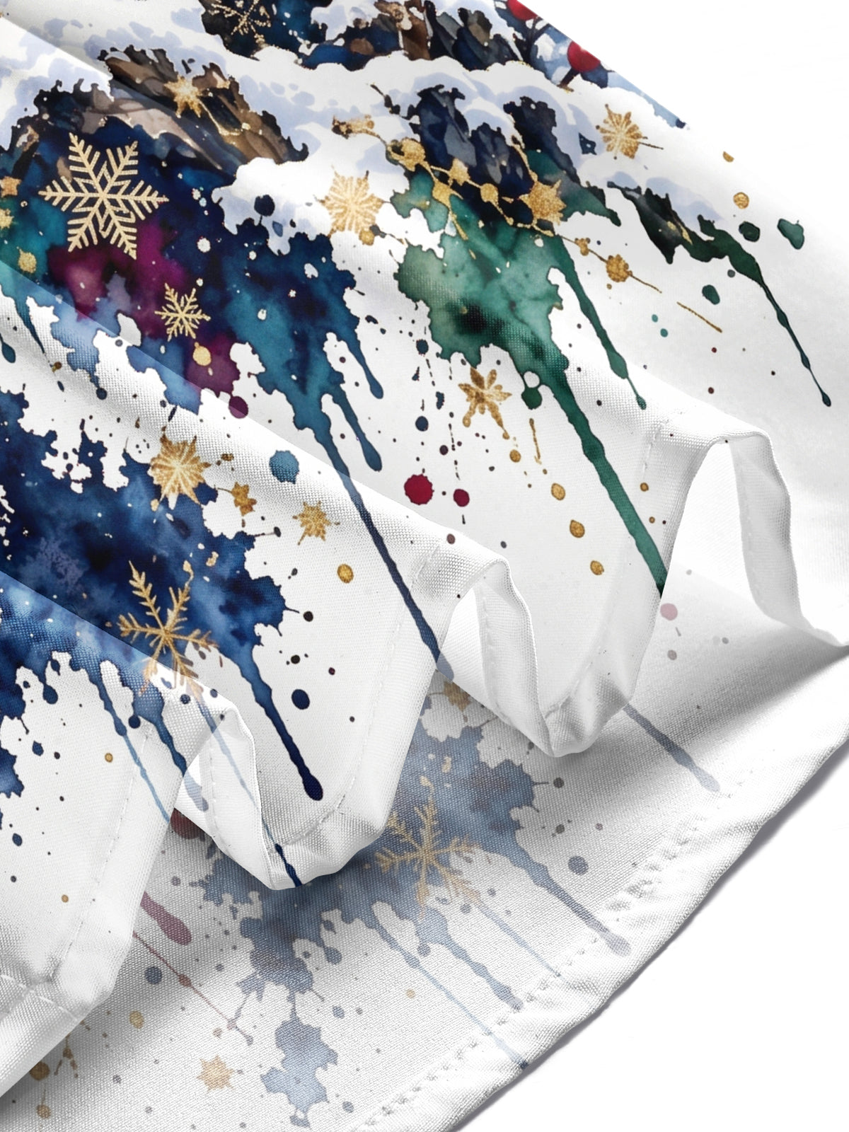 Adaychic Men's Antelope In Snowy Mountain Landscape Print Long Sleeve Shirt with Chest Pocket