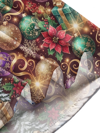 Adaychic Men's Printed Christmas Ornaments And Gifts Print Long Sleeve Shirt with Chest Pocket