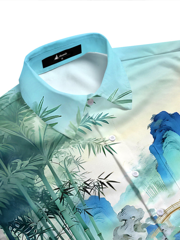 men's short sleeve shirt side view