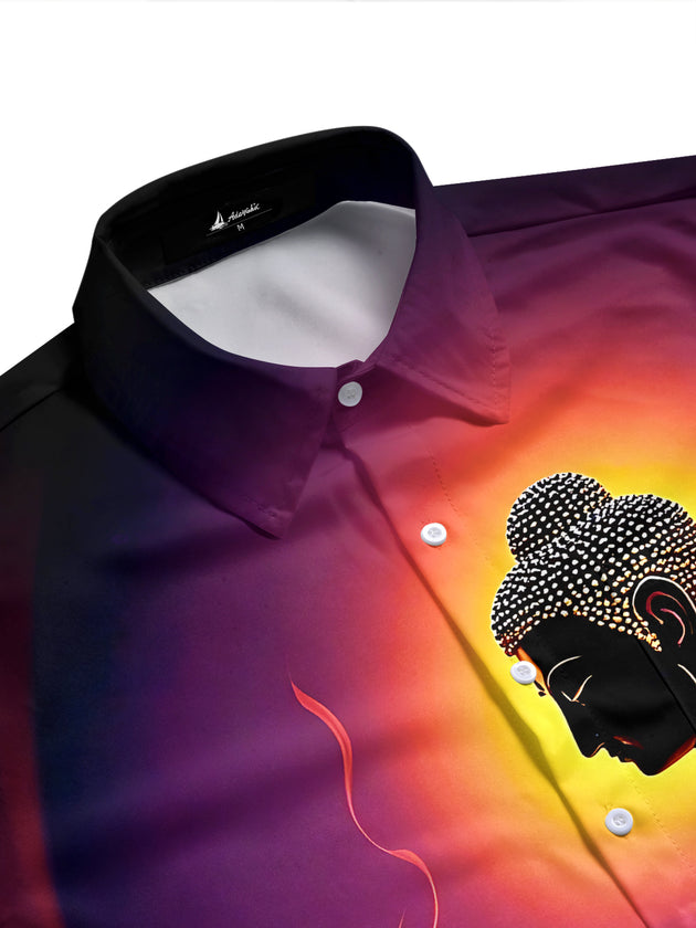 The Buddha Men's Pocket Short Sleeve Shirts