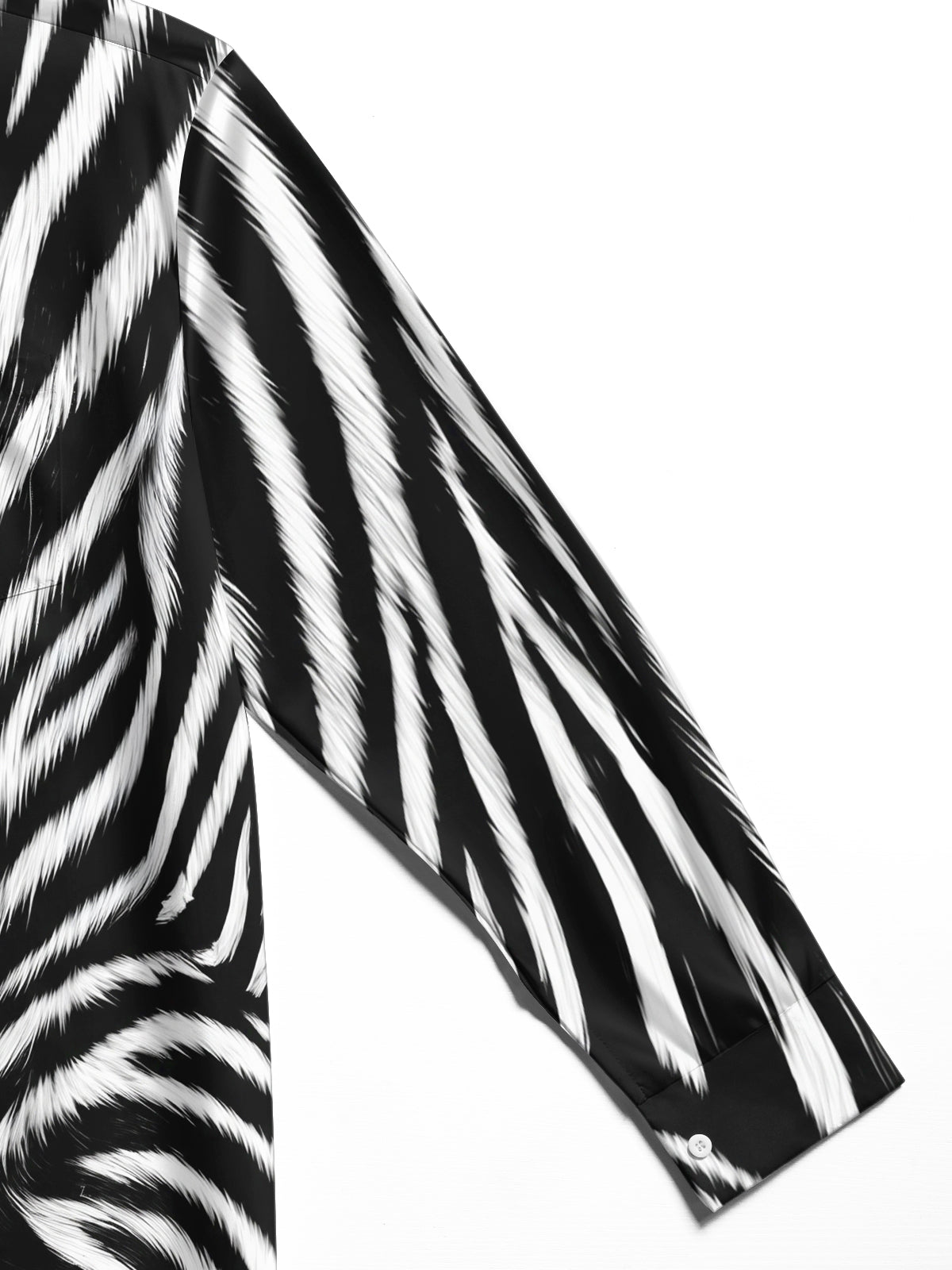 Adaychic Men's Patterned Zebra Animal Print Long Sleeve Shirt with Chest Pocket