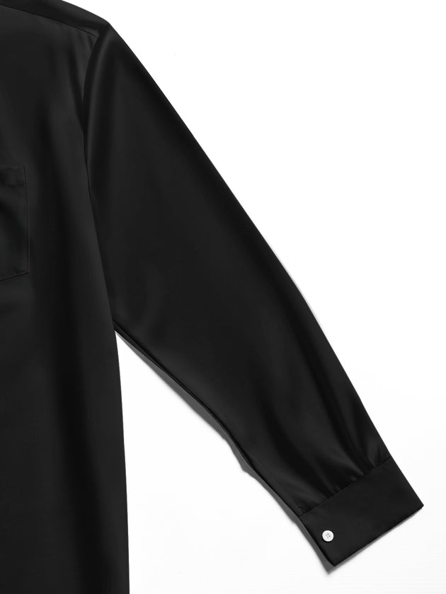 Adaychic Men's Ink Painting Bamboo And Mountains Print Long Sleeve Shirt with Chest Pocket