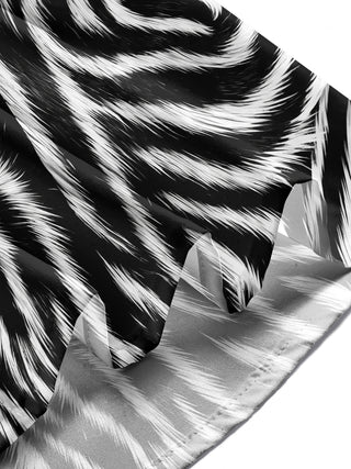 Adaychic Men's Patterned Zebra Animal Print Long Sleeve Shirt with Chest Pocket