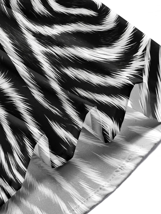 Adaychic Men's Patterned Zebra Animal Print Long Sleeve Shirt with Chest Pocket