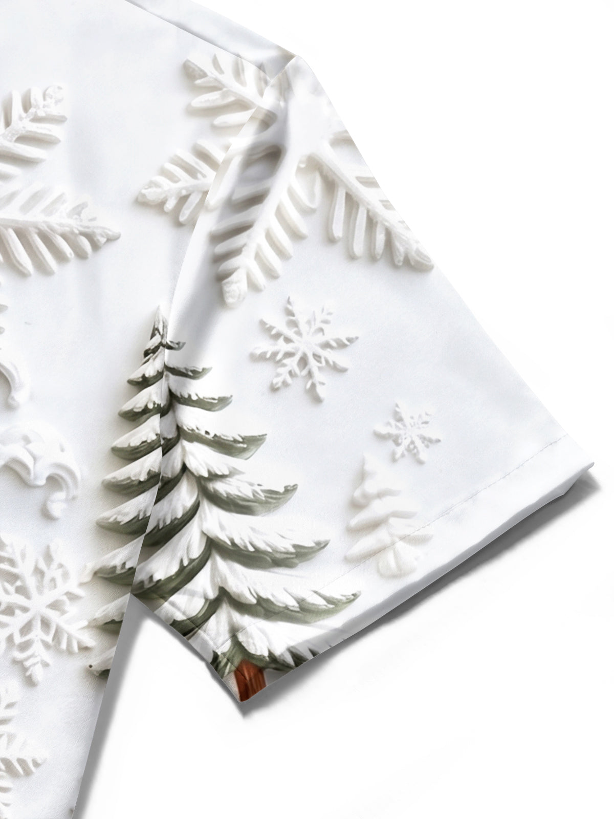 Adaychic Men's Graphic Christmas Winter Scene Print Short Sleeve Shirt with Chest Pocket