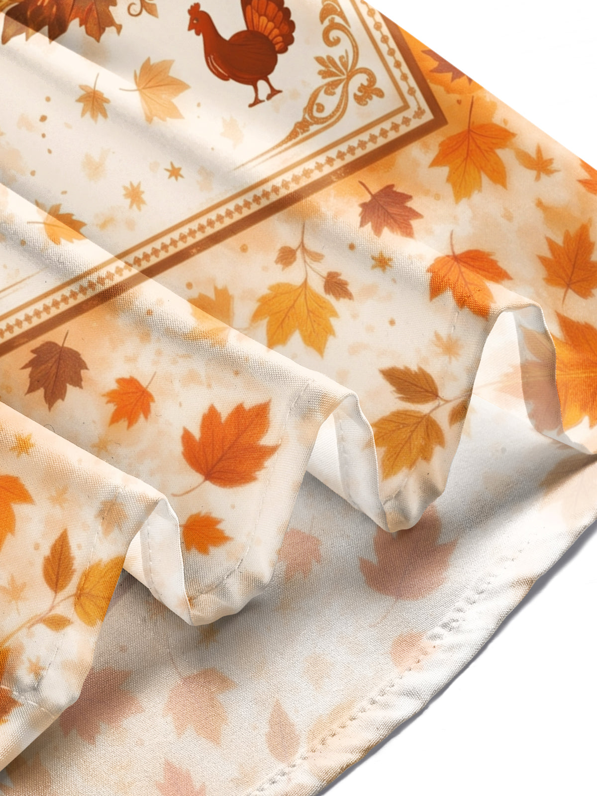 Adaychic Men's Long Sleeve Shirt - Thanksgiving Pumpkins Turkeys And Autumn Leaves Print with Chest Pocket