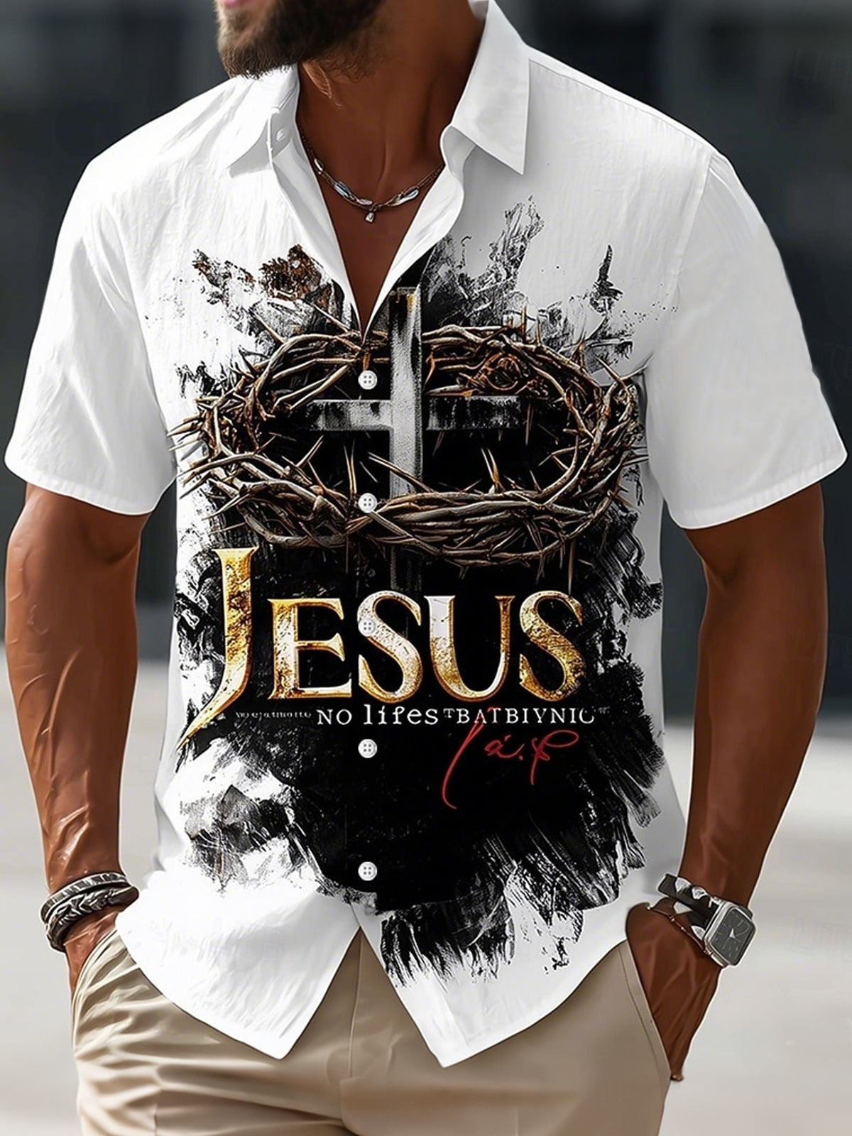 men's shirt front view