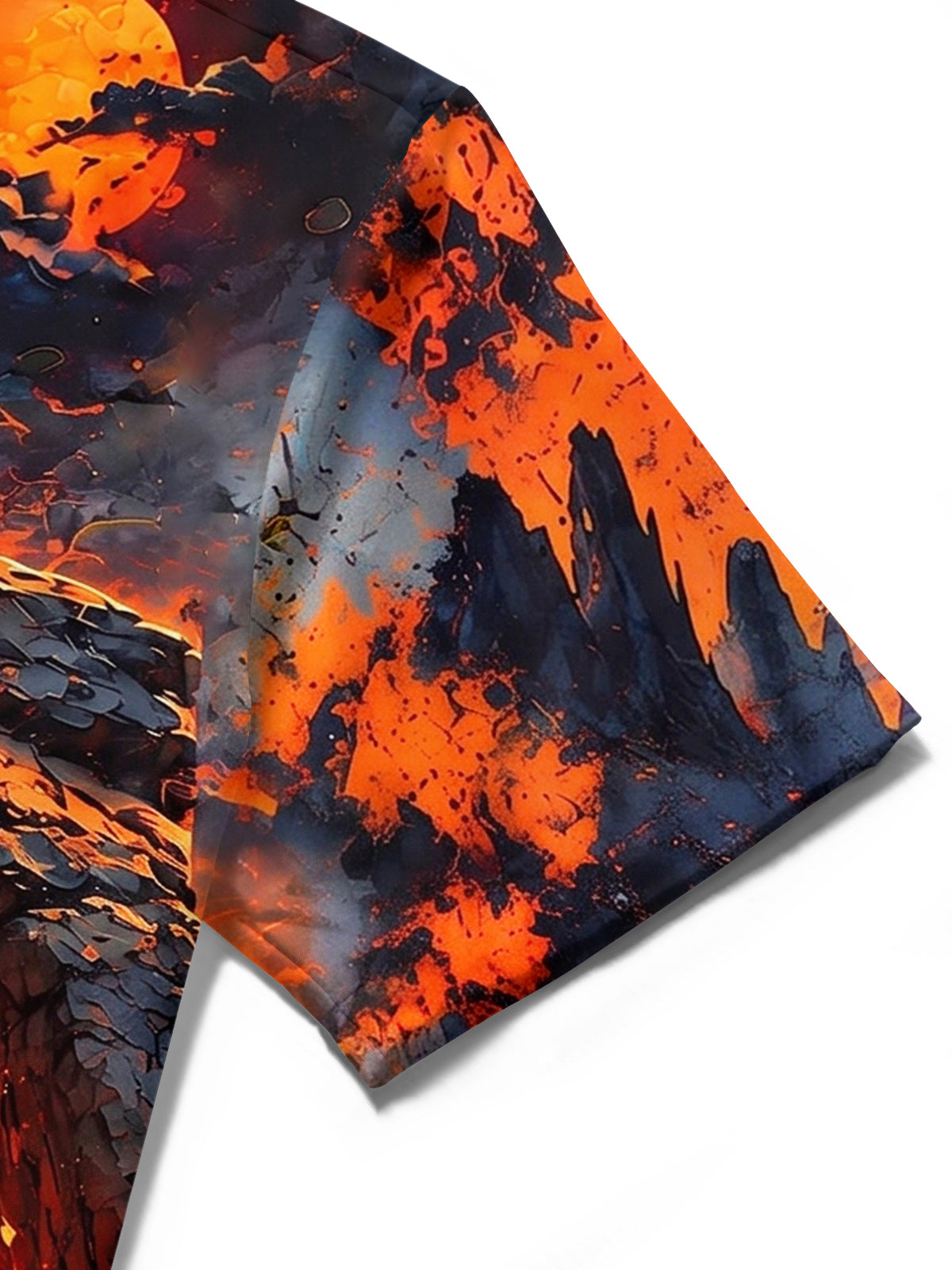 Adaychic Men's Desert Sunset Rock Archway With Cacti Print Short Sleeve Shirt with Chest Pocket