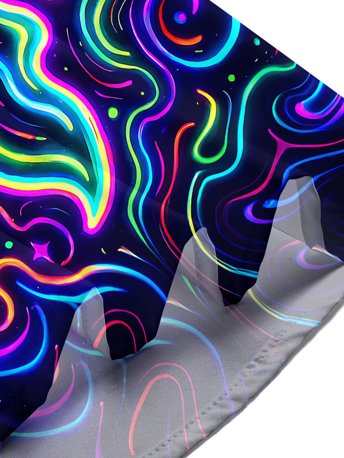 Adaychic Men's Graphic Neon Ghost Print Short Sleeve Shirt with Chest Pocket