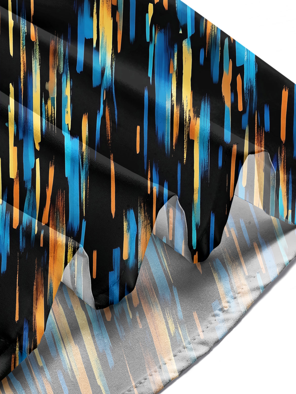 Adaychic Men's Abstract Geometric Brushstrokes Print Long Sleeve Shirt with Chest Pocket