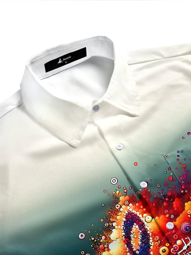Musical Note Men's Pocket Short Sleeve Shirts