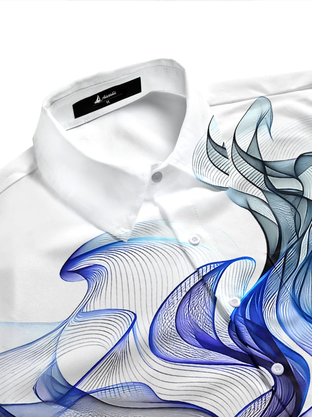 Abstract Men's Pocket Short Sleeve Shirts