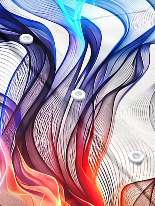 Abstract Men's Pocket Short Sleeve Shirts
