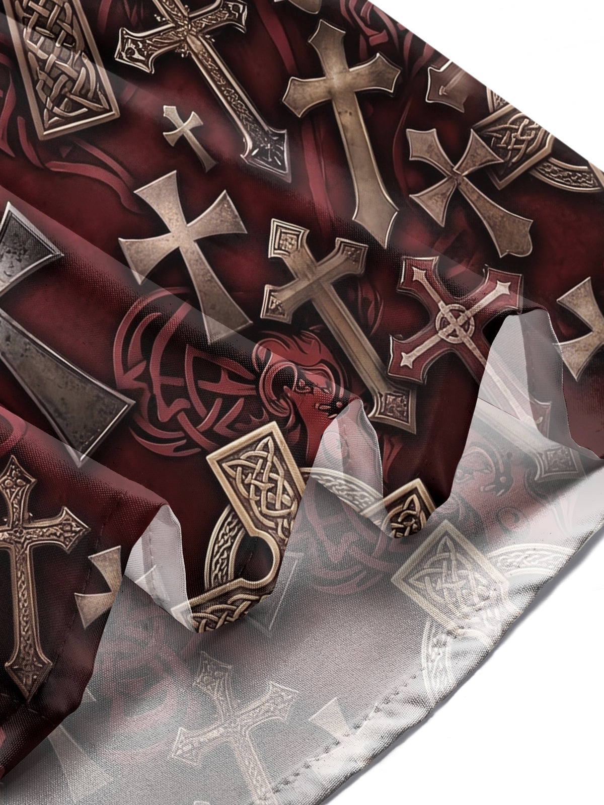 Adaychic Cross Men's Pocket Long Sleeve Shirts