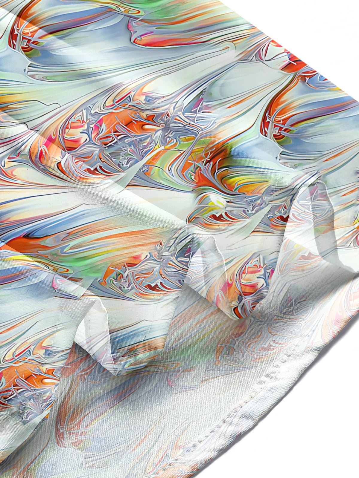 Adaychic Men's Printed Abstract Swirl Pattern Long Sleeve Shirt with Chest Pocket