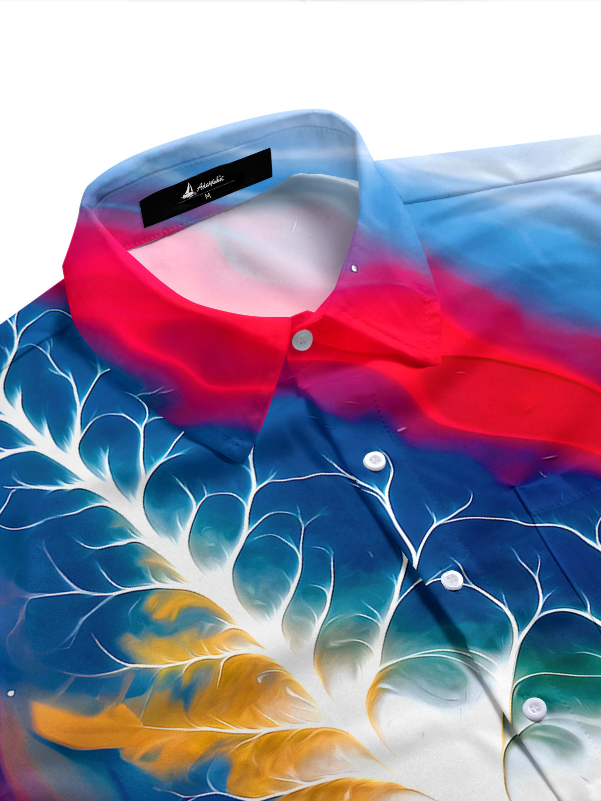 men's tie-dye shirt side view