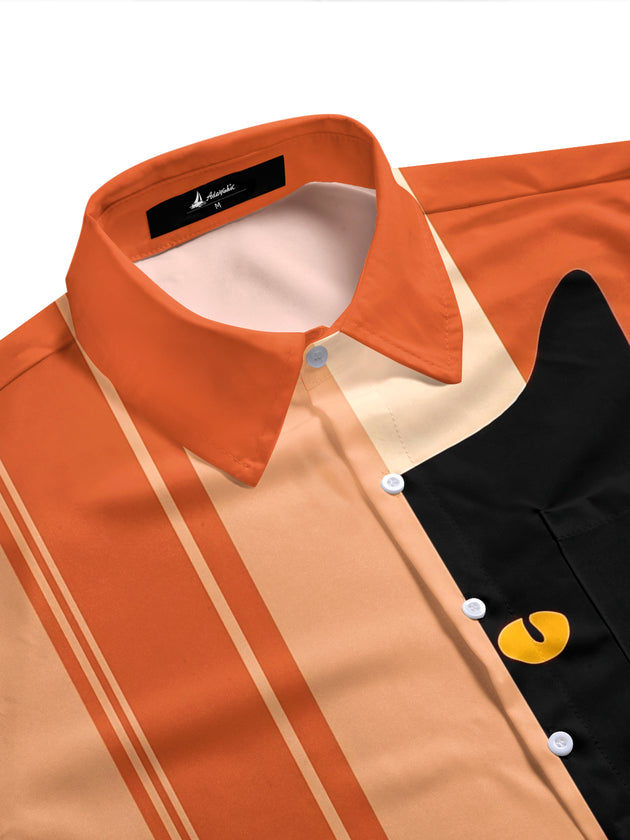 Cat Men's Pocket Short Sleeve Shirts