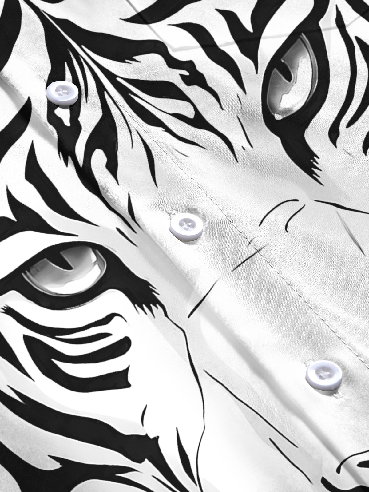 Adaychic Men's Graphic Animal Print Long Sleeve Shirt with Chest Pocket