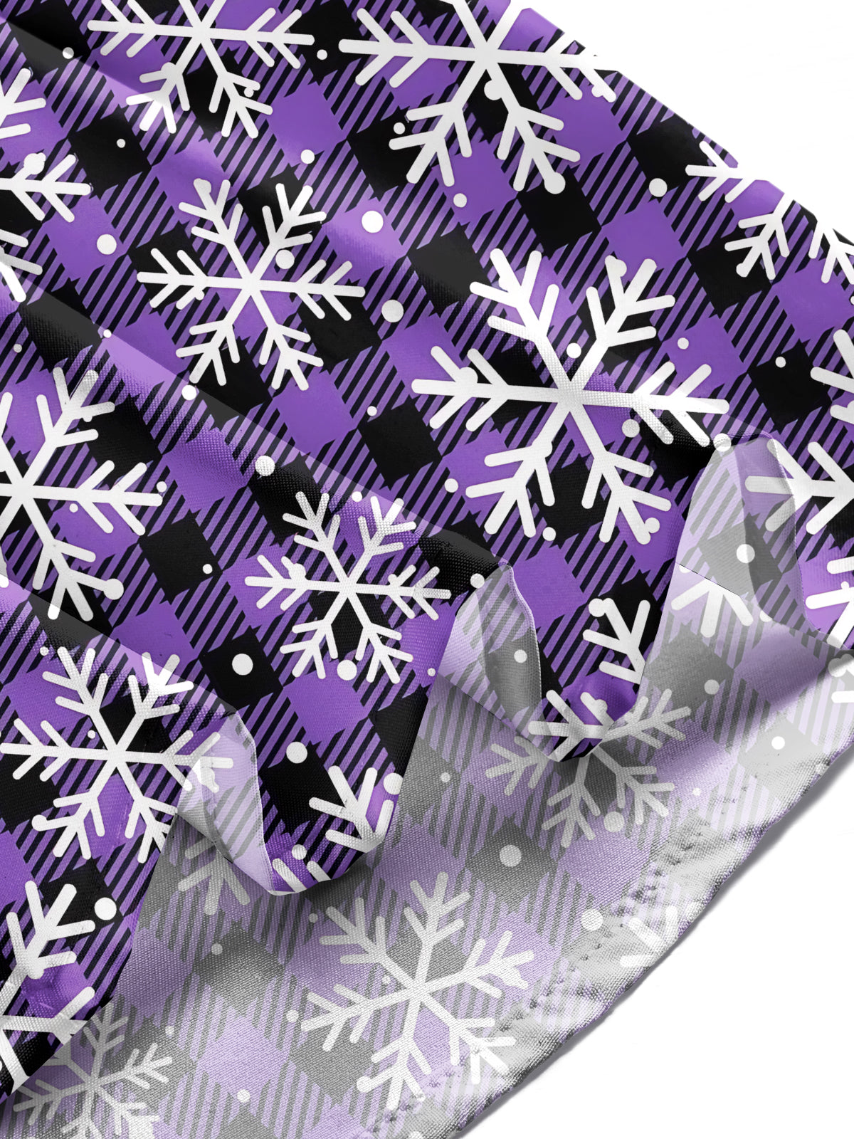 Adaychic Men's Printed Snowflake Pattern Long Sleeve Shirt with Chest Pocket