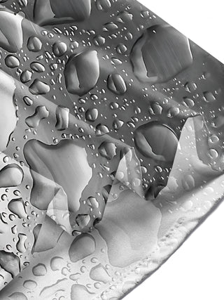 Adaychic Men's 3D Water Drop Pattern 3D Water Droplets Print Long Sleeve Shirt with Chest Pocket