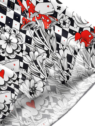 Adaychic Men's Graphic Casino Print Poker Print Long Sleeve Shirt with Chest Pocket