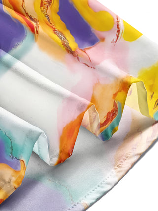 Adaychic Men's Printed Abstract Gradient Print Long Sleeve Shirt with Chest Pocket
