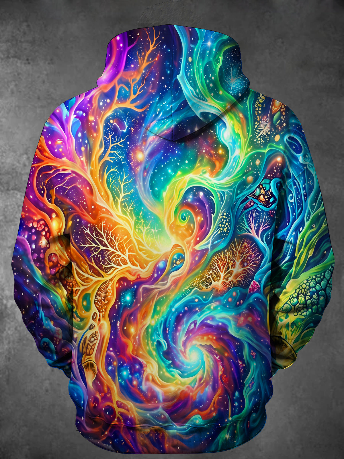 Adaychic Men's 3D Cosmic Tree Of Life Print Long Sleeve Hoodie