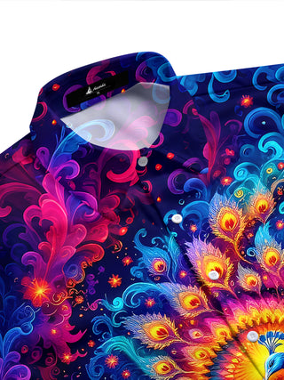 Peacock Men's Pocket Short Sleeve Shirts