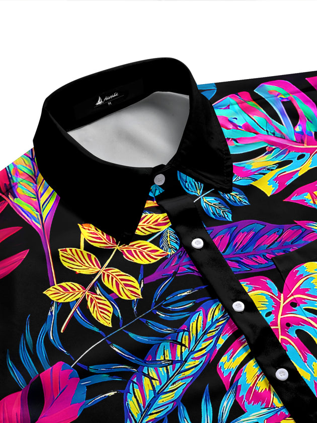 Hawaiian Leaf Men's Pocket Short Sleeve Shirts