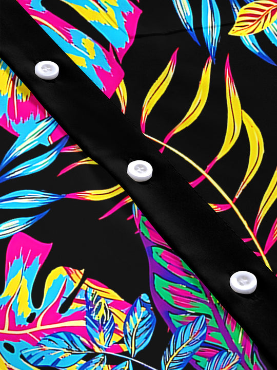 Hawaiian Leaf Men's Pocket Short Sleeve Shirts