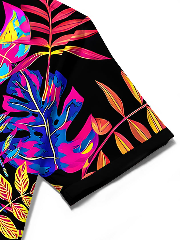 Hawaiian Leaf Men's Pocket Short Sleeve Shirts