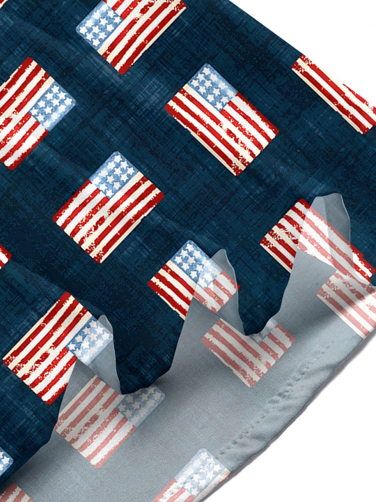 American Flag Men's Pocket Short Sleeve Shirts