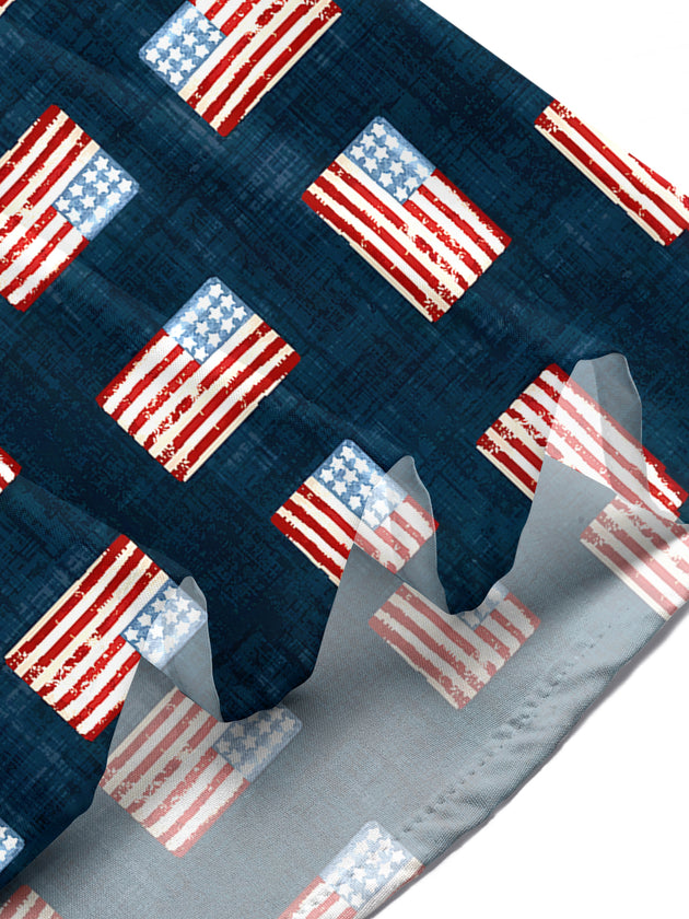American Flag Men's Pocket Short Sleeve Shirts