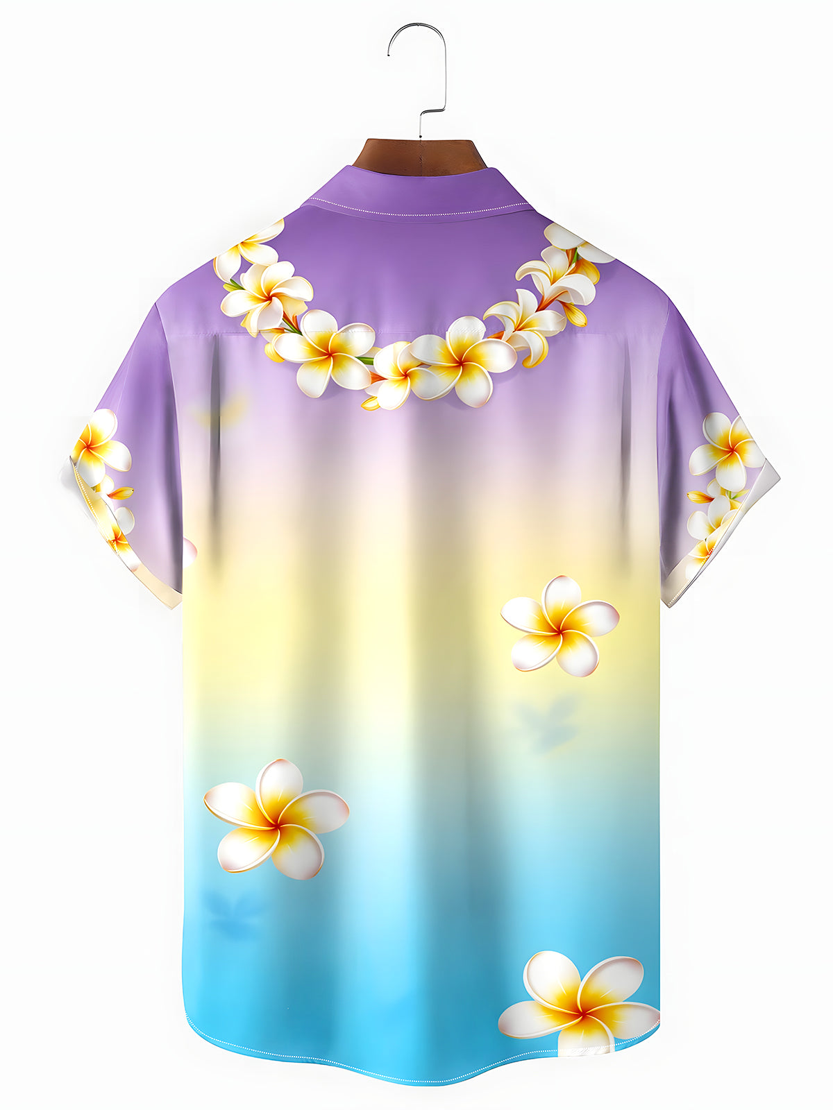 men's aloha shirt back view
