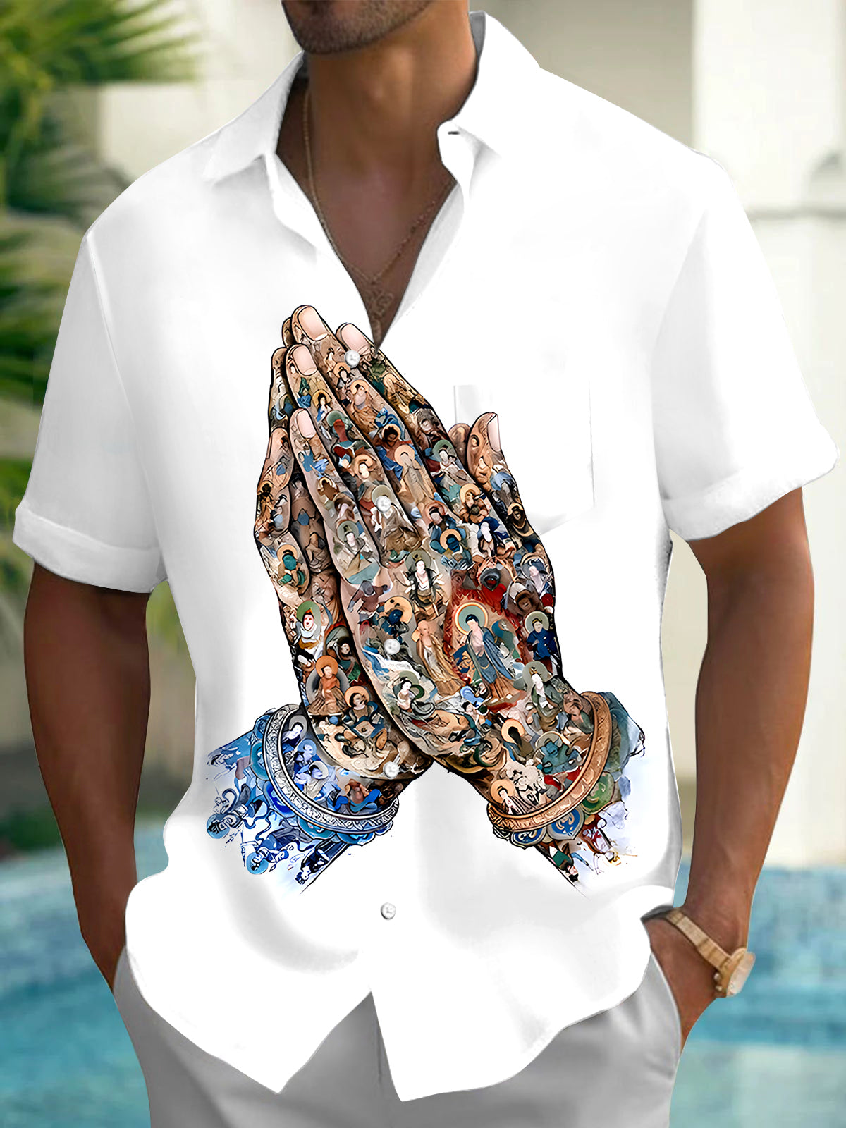 men's shirt front view