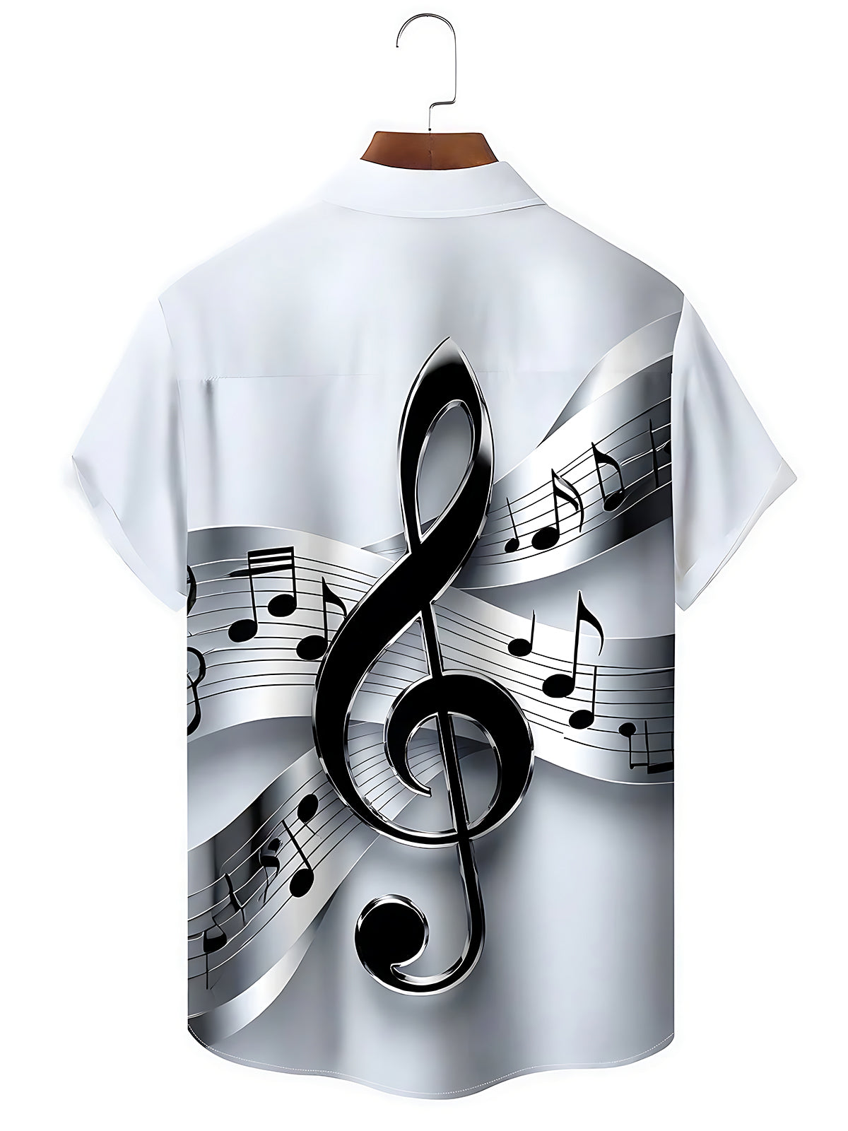 Musical Note Men's Pocket Short Sleeve Shirts