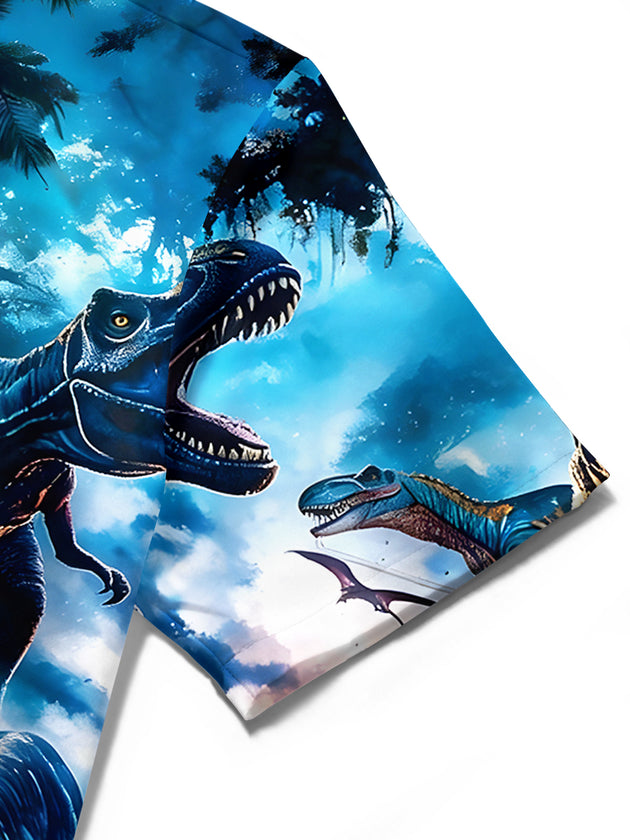 Dinosaurs Men's Pocket Short Sleeve Shirts