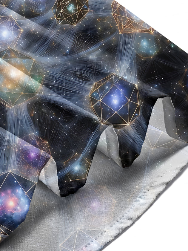 Adaychic Men's Graphic Cosmic Space Nebula Print Long Sleeve Shirt with Chest Pocket