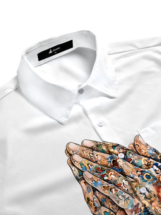 men's short sleeve shirt side view