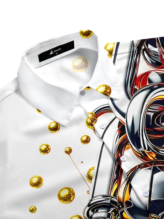 men's short sleeve shirt side view