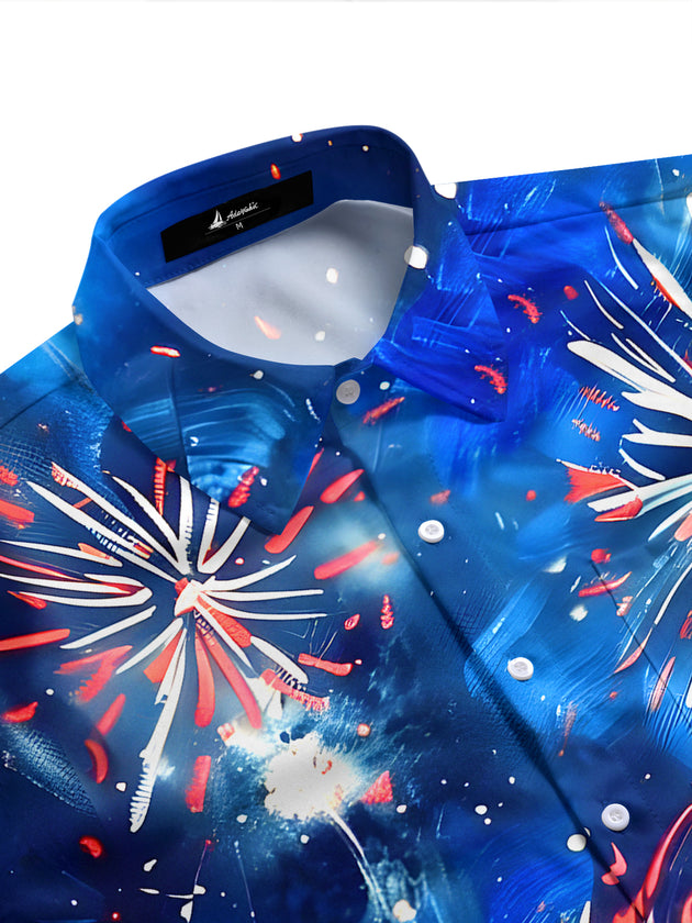 Fireworks Men's Pocket Short Sleeve Shirts