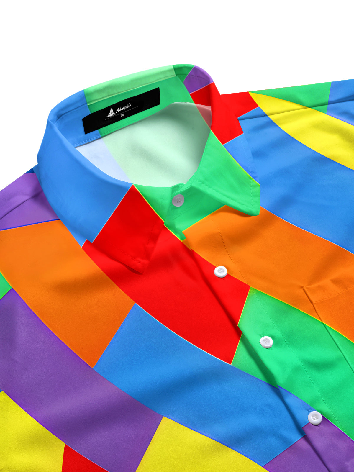 Men's tie-dye half sleeve pocket shirt side view