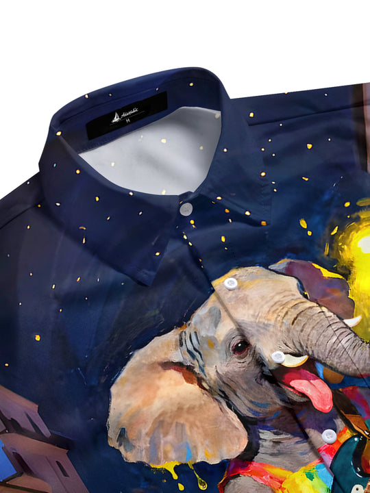 men's short sleeve shirt side view