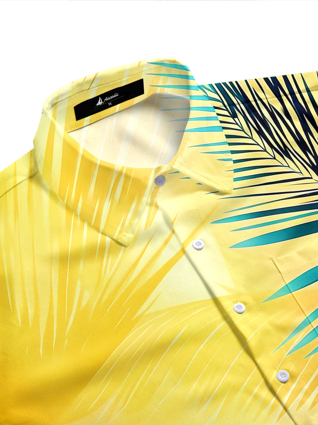 Hawaiian Leaf Men's Pocket Short Sleeve Shirts