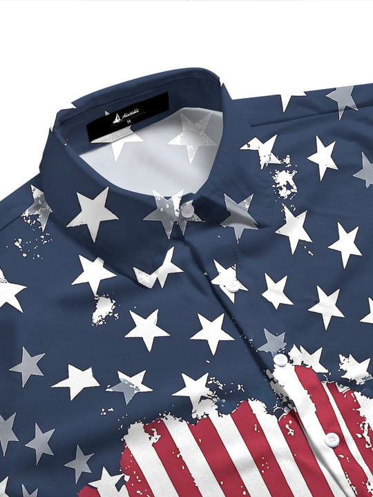 Independence American Flag Women's Short Sleeve Shirts
