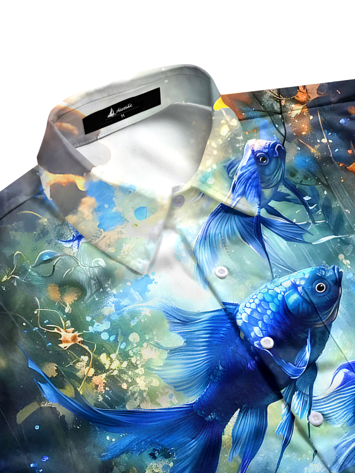 Golden Fish Men's Pocket Short Sleeve Shirts